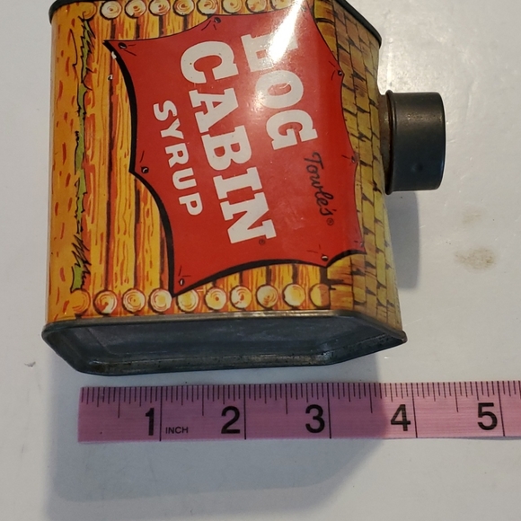 Vintage Log Cabin Tin Piggybank - Picture 5 of 7